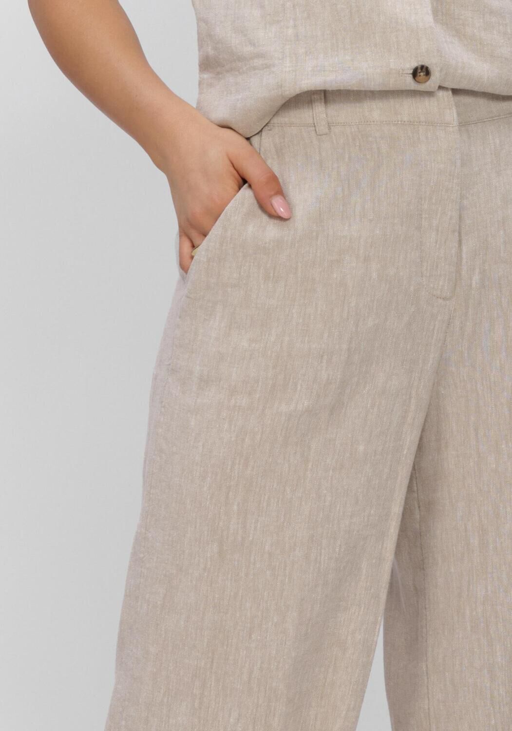 Sand MSCH COPENHAGEN Hose MSCHPENNIE GINIA HW PANTS - large