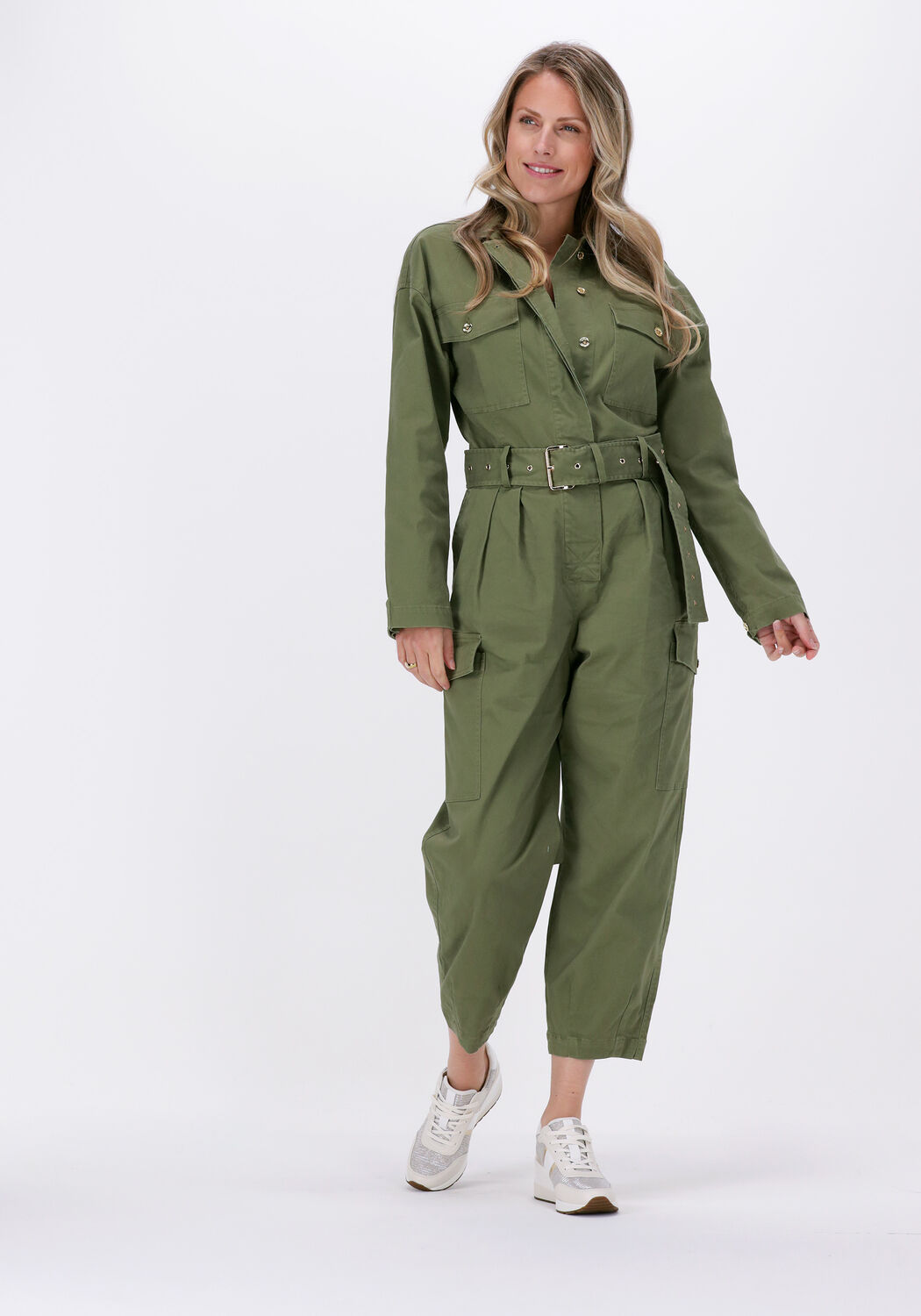 olive michael kors jumpsuit mk belt boiler jumpsuit