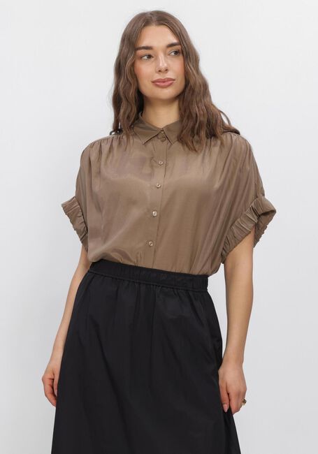 Sand SUMMUM Blusen BLOUSE SHORT SLEEVES VISCOSE COTTON - large