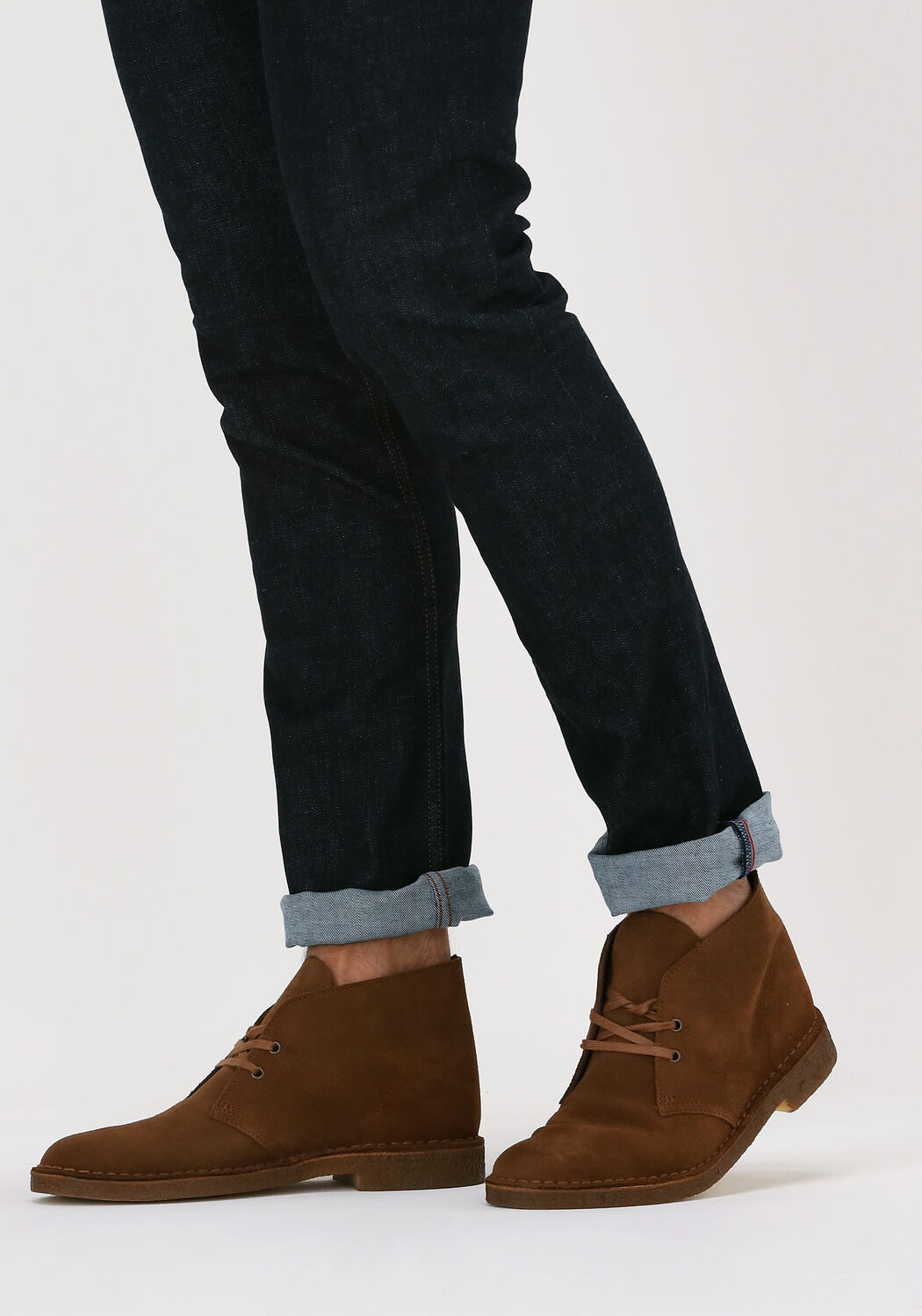 Cognacfarbene CLARKS ORIGINALS Boots DESERT BOOT HEREN - large