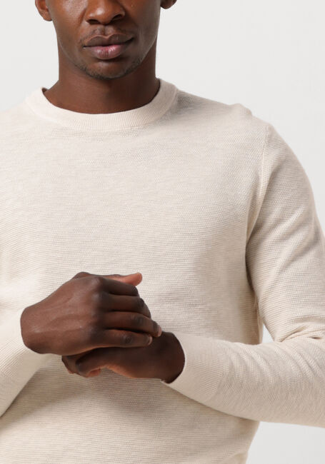 Ecru PROFUOMO Pullover STRUCTURE CREW NECK - large