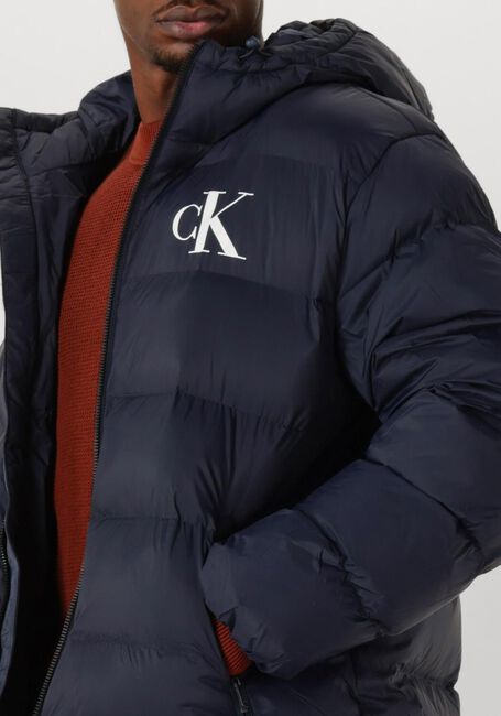 Dunkelblau CALVIN KLEIN Wattierte Jack LS NYLON MONGRAM PUFFER JKT - large