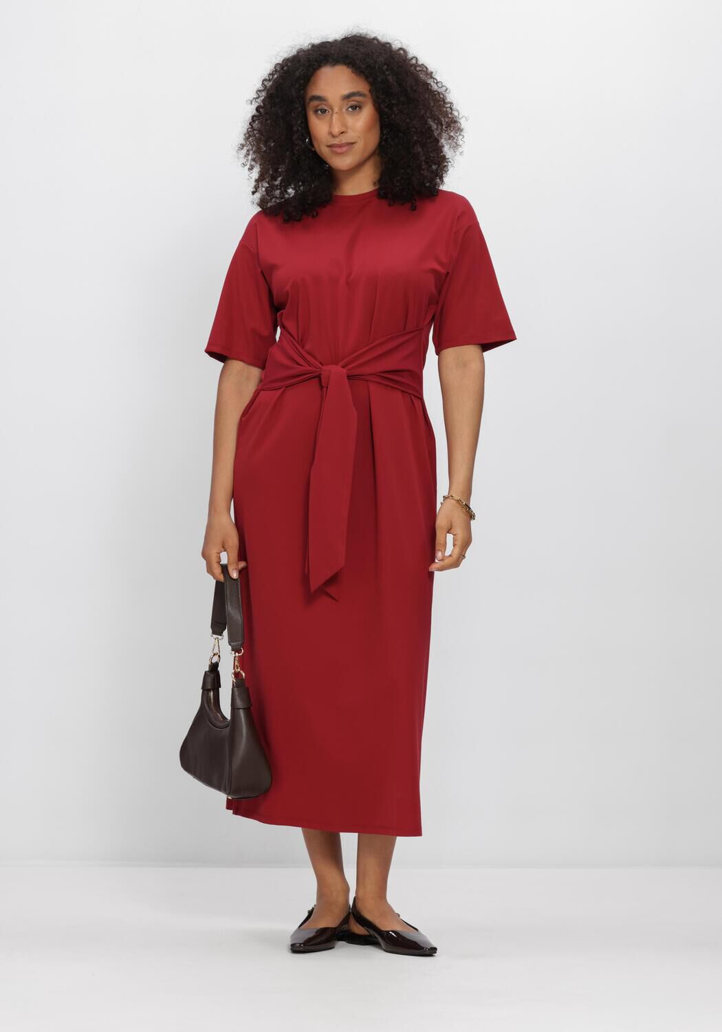 Bordeaux MSCH COPENHAGEN Midikleid MSCHBREANNE NORIEL 2 4 DRESS - large