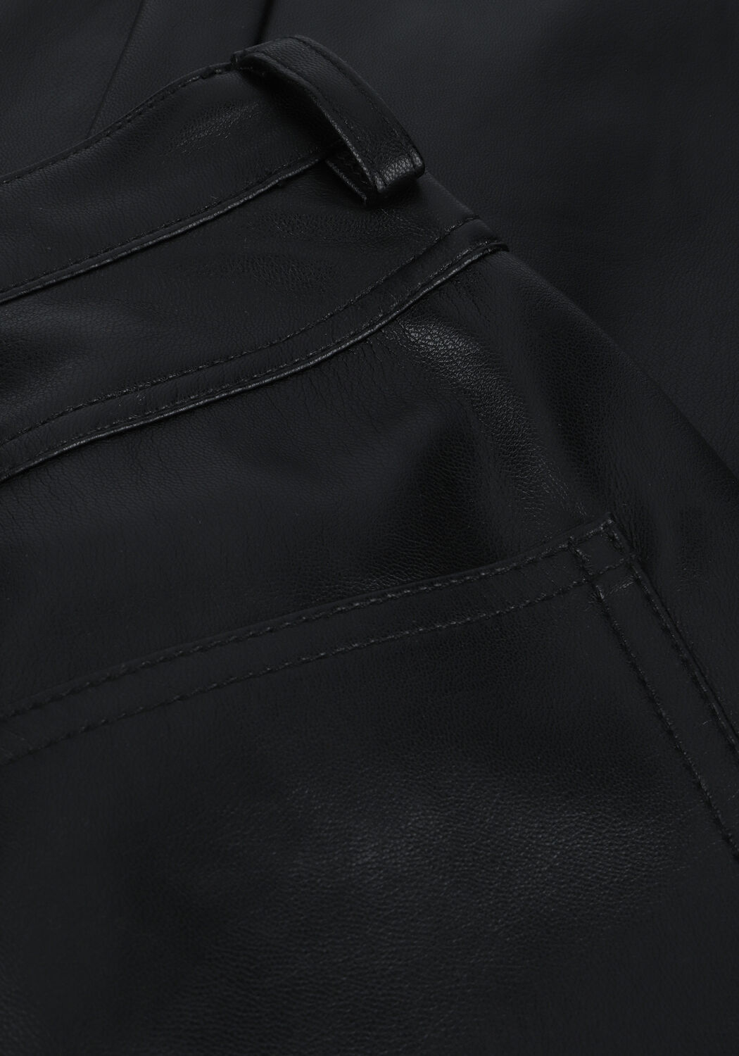 Schwarze NA-KD Chino HIGHWAIST PU PANTS - large