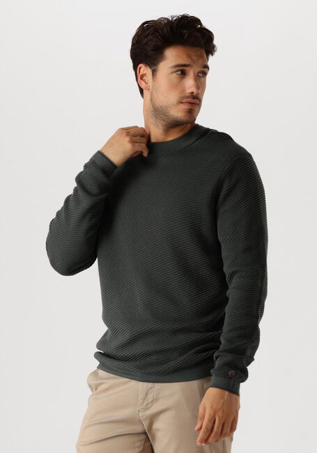 Grüne CAST IRON Pullover MOCK NECK COTTON MODAL - large