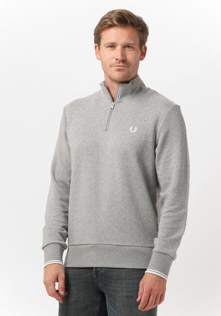 Hellgrau FRED PERRY Sweatshirt HALF ZIP SWEATSHIRT - large