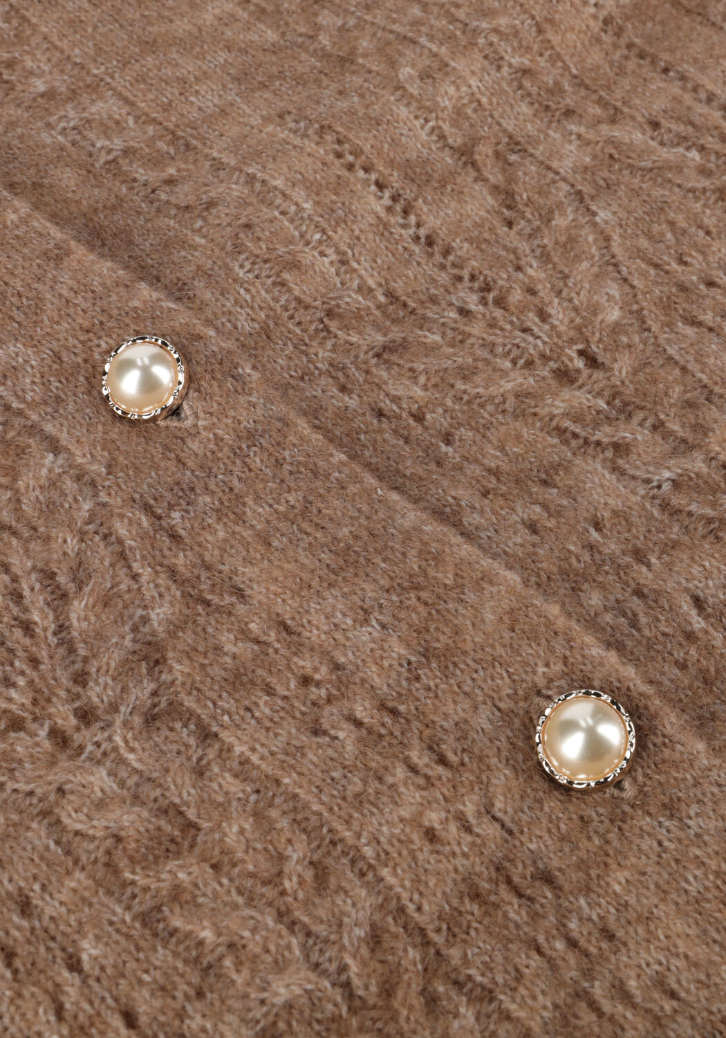 Braune OBJECT Pullover OBJOPHELIA L/S KNIT CARDIGAN REP - large