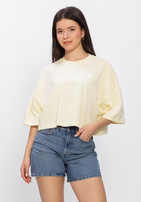 Gr&uuml;ne CALVIN KLEIN T-shirt SS CROPPED BOXY HERITAGE CREST - large