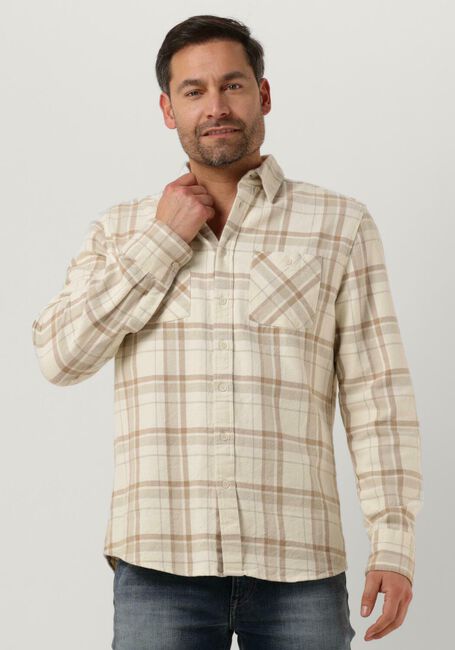 Beige BUTCHER OF BLUE Overshirt RICHARD TWILL CHECK SHIRT - large