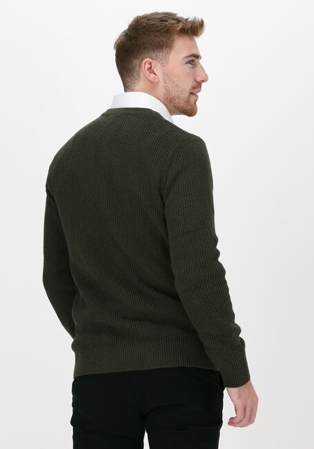 Dunkelgrün SELECTED HOMME Pullover SLHIRVEN LS KNIT BUTTON CREW W - large