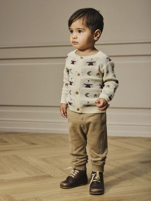 Creme LIL' ATELIER Strickjacke NBMLAMAI LS KNIT CARD LIL - large