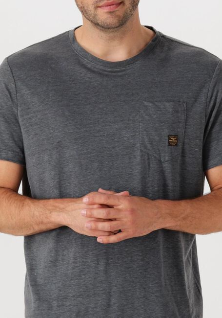 Graue PME LEGEND T-shirt SHORT SLEEVE R-NECK LINEN JERSEY - large