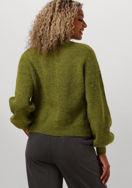 Grüne SELECTED FEMME Strickjacke SLFSIA RAS LS KNIT POCKET - large