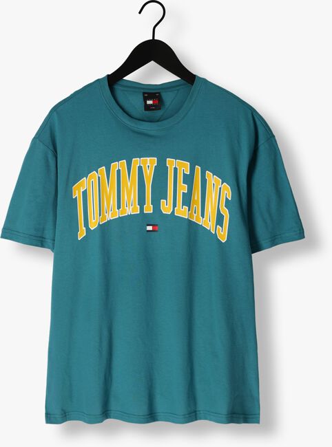 Grüne TOMMY JEANS T-shirt TJM REG POPCOLOR VARSITY TEE - large