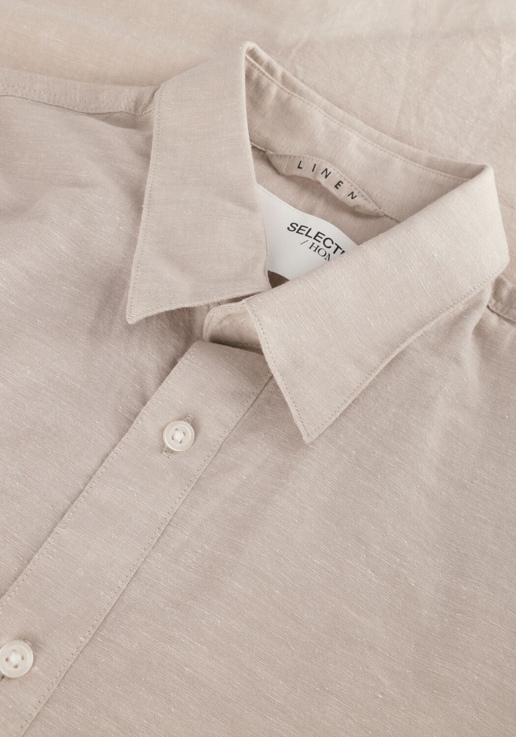 Beige SELECTED MEN Casual-Oberhemd SLHSLIM-SUN SHIRT LS NOOS - large