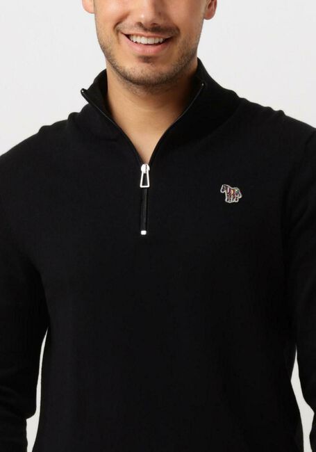 Schwarze PS PAUL SMITH Pullover MENS SWEATER ZIP NECK ZEB BAD - large