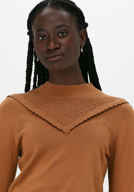 Camelfarbene OBJECT Pullover SHARON L/S KNIT PULLOVER - large