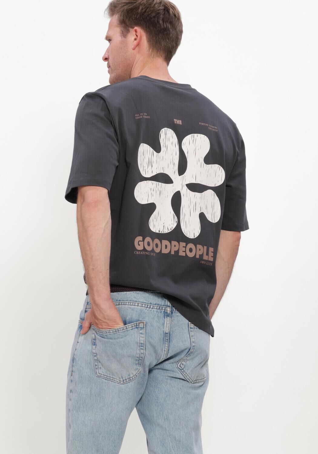 Dunkelgrau THE GOODPEOPLE T-shirt TEX - large