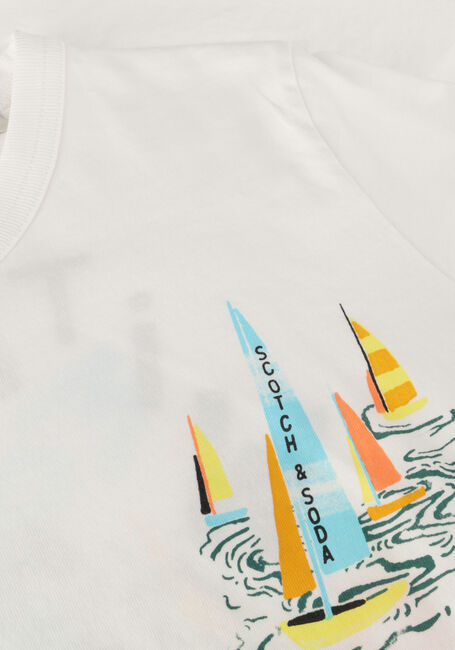 Weiße SCOTCH & SODA T-shirt COTTON IN CONVERSION ARTWORK TSHIRT - large