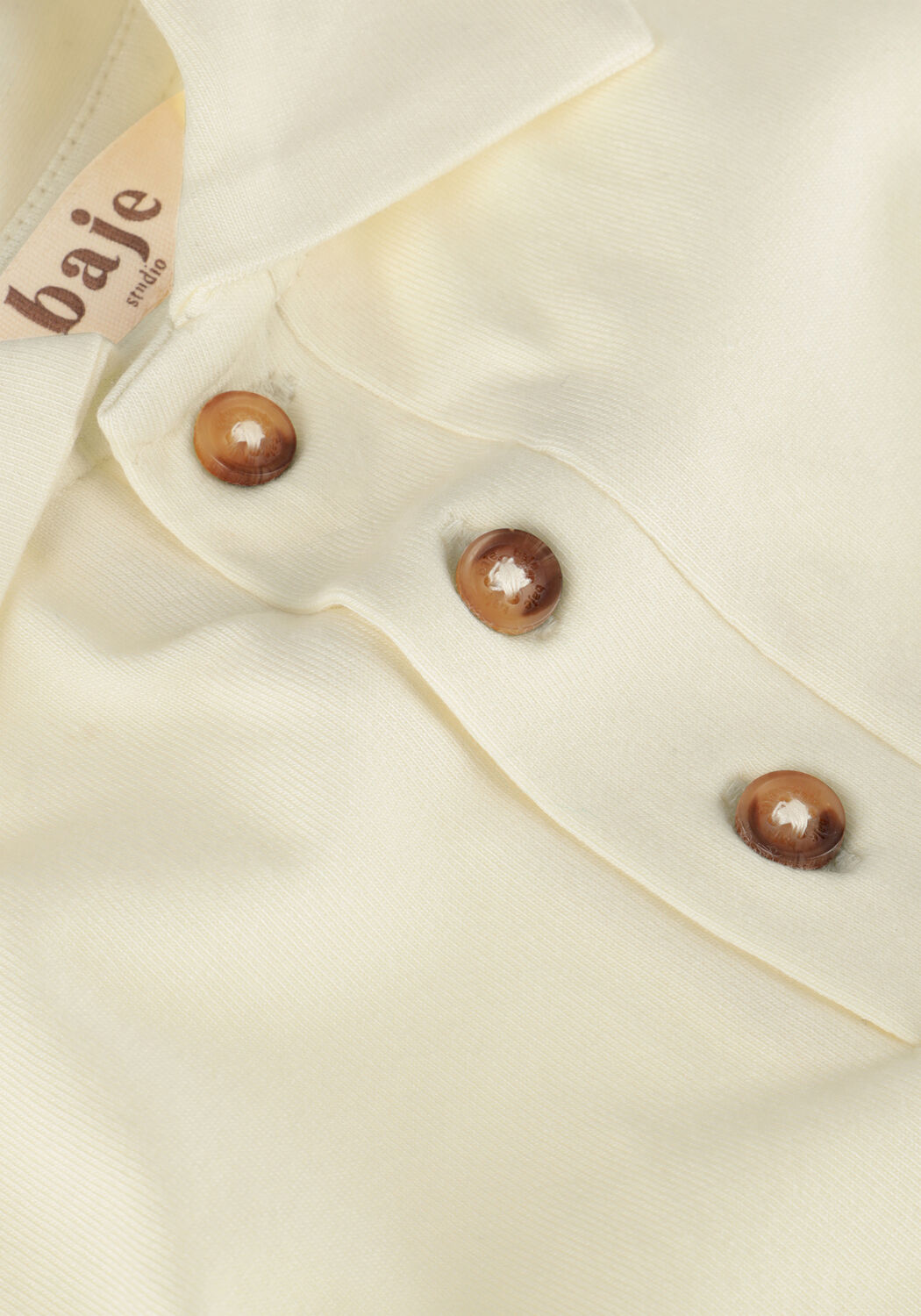 Ecru BAJE STUDIO Polo-Shirt VASSAL - large