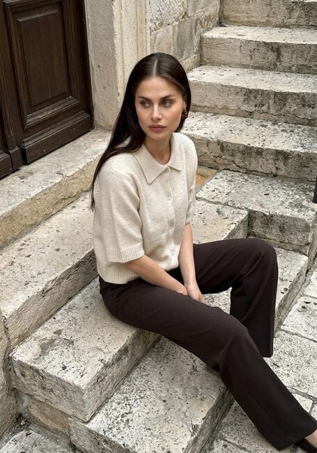 Creme NEO NOIR Blusen CUNNA KNIT BLOUSE - large