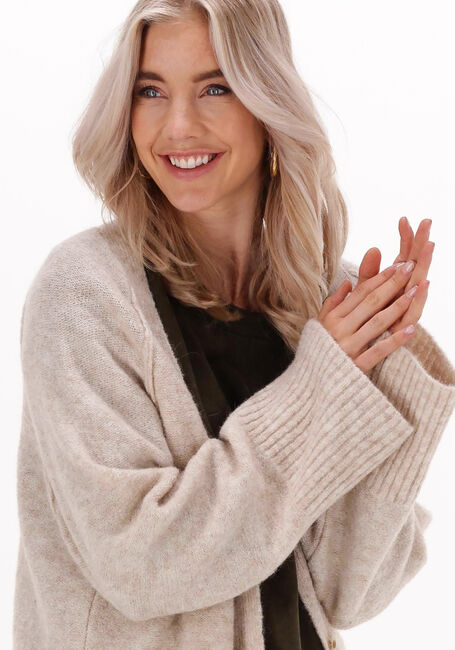 Beige SUMMUM Strickjacke CARDIGAN SOFT WOOL ELASTANE KNIT - large