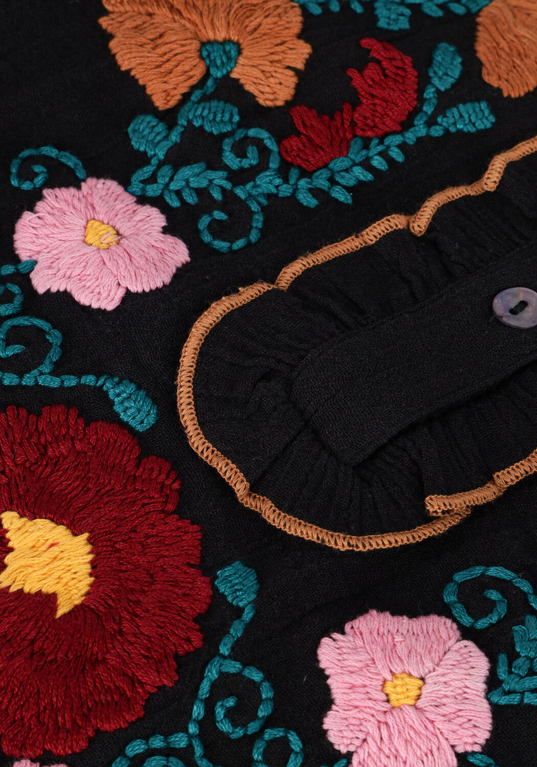 Schwarze ANTIK BATIK Blusen MATHILDE BLOUSE - large