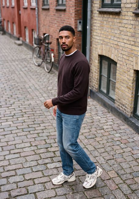 Braune BUTCHER OF BLUE Pullover CLIFDEN SWEAT CREW - large