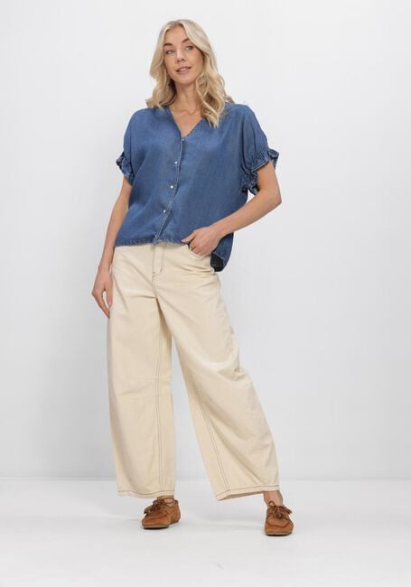 Blaue OBJECT Tops & T-shirts OBJFRAME 2/4 V-NECK RE TOP - large