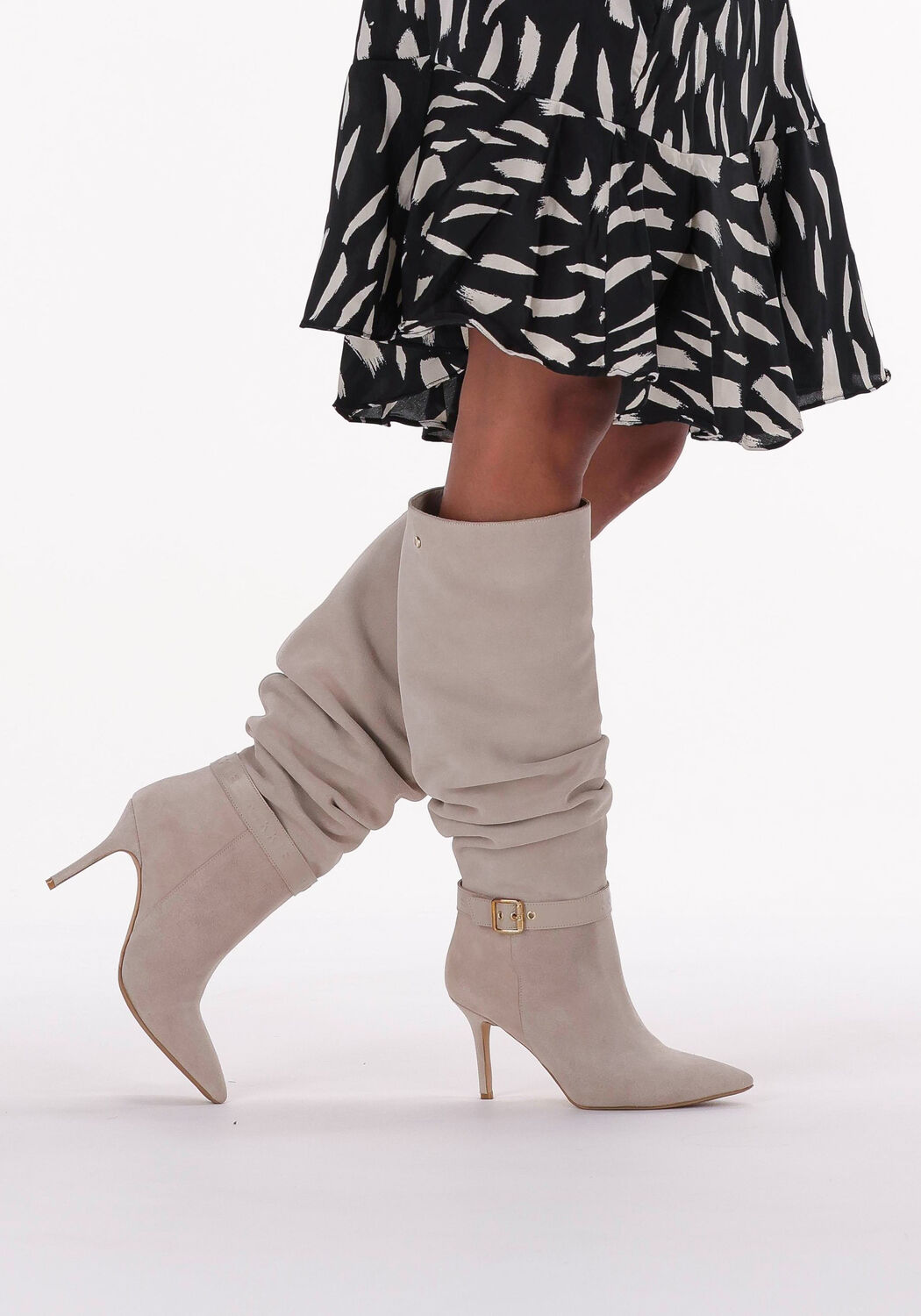 Beige NIKKIE Hohe Stiefel SUEDE HIGH BOOTS - large