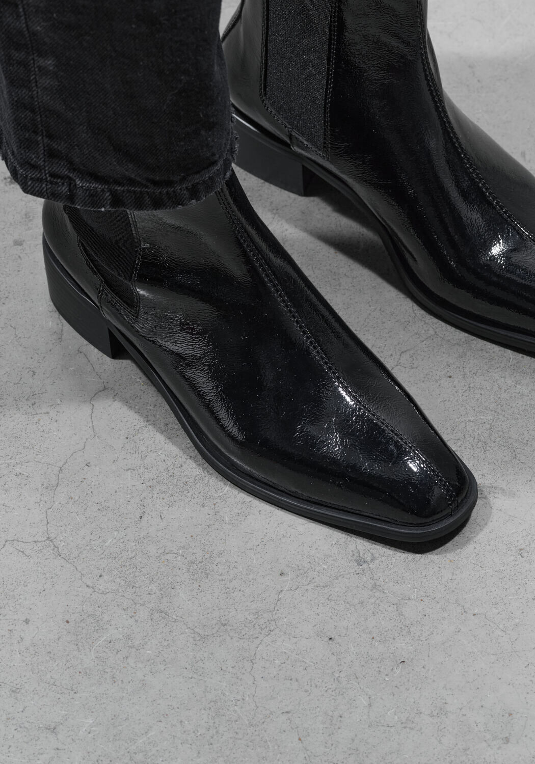 Schwarze STEFANO LAURAN Chelsea Boots BOTIN PLANO - large