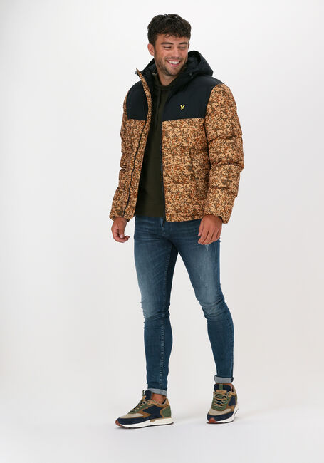Mehrfarbige/Bunte LYLE & SCOTT Wattierte Jack EARTH PRINT WADDED JACKET - large