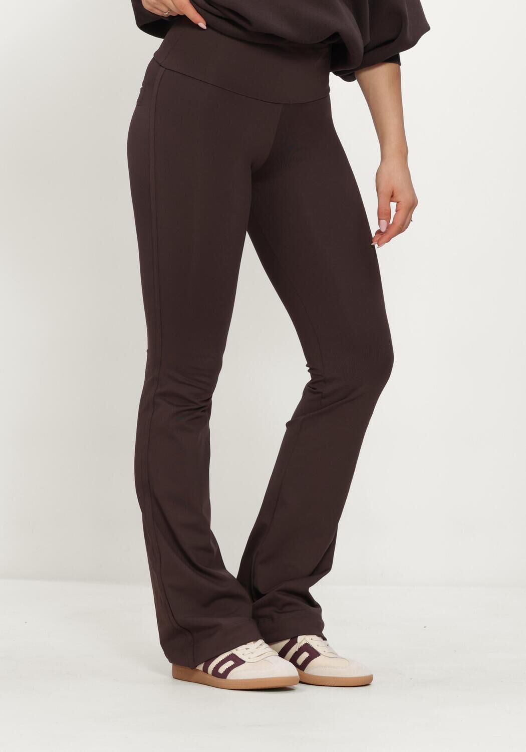 Braune DEBLON SPORTS Schlaghose CELINE FLARED LEGGINGS - large