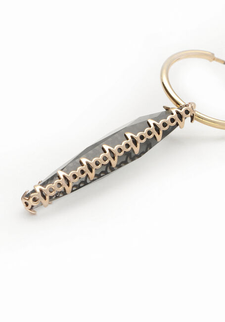 Goldfarbig NOTRE-V Ohrringe EARRING STONE - large