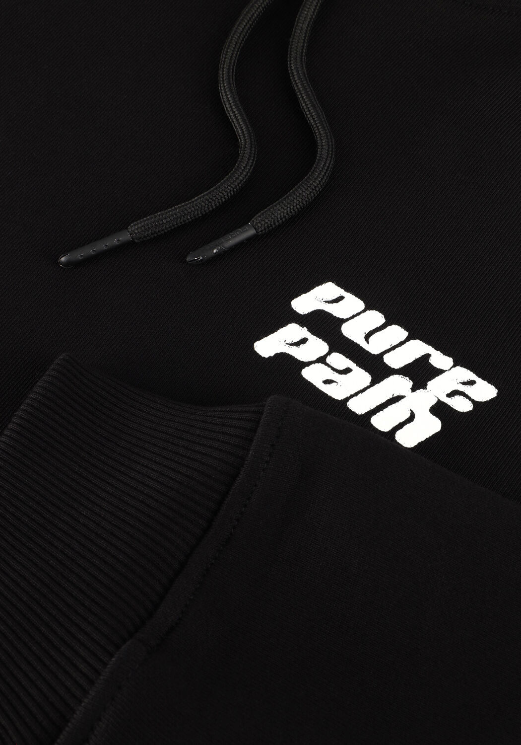 Schwarze PURE PATH Pullover REGULAR FIT SWEATERS HOODIE302 - large
