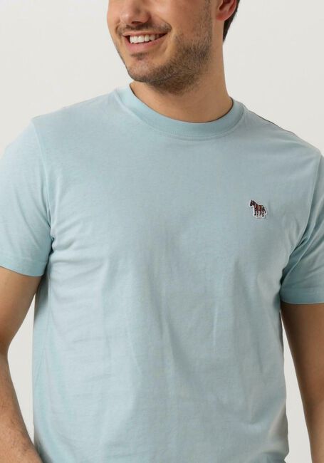 Hellblau PS PAUL SMITH Polo-Shirt MENS SLIM FIT SS TSHIRT ZEBRA BADGE - large