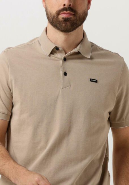 Beige VANGUARD Polo-Shirt SHORT SLEEVE POLO PIQUE WAFFLE STRUCTURE - large