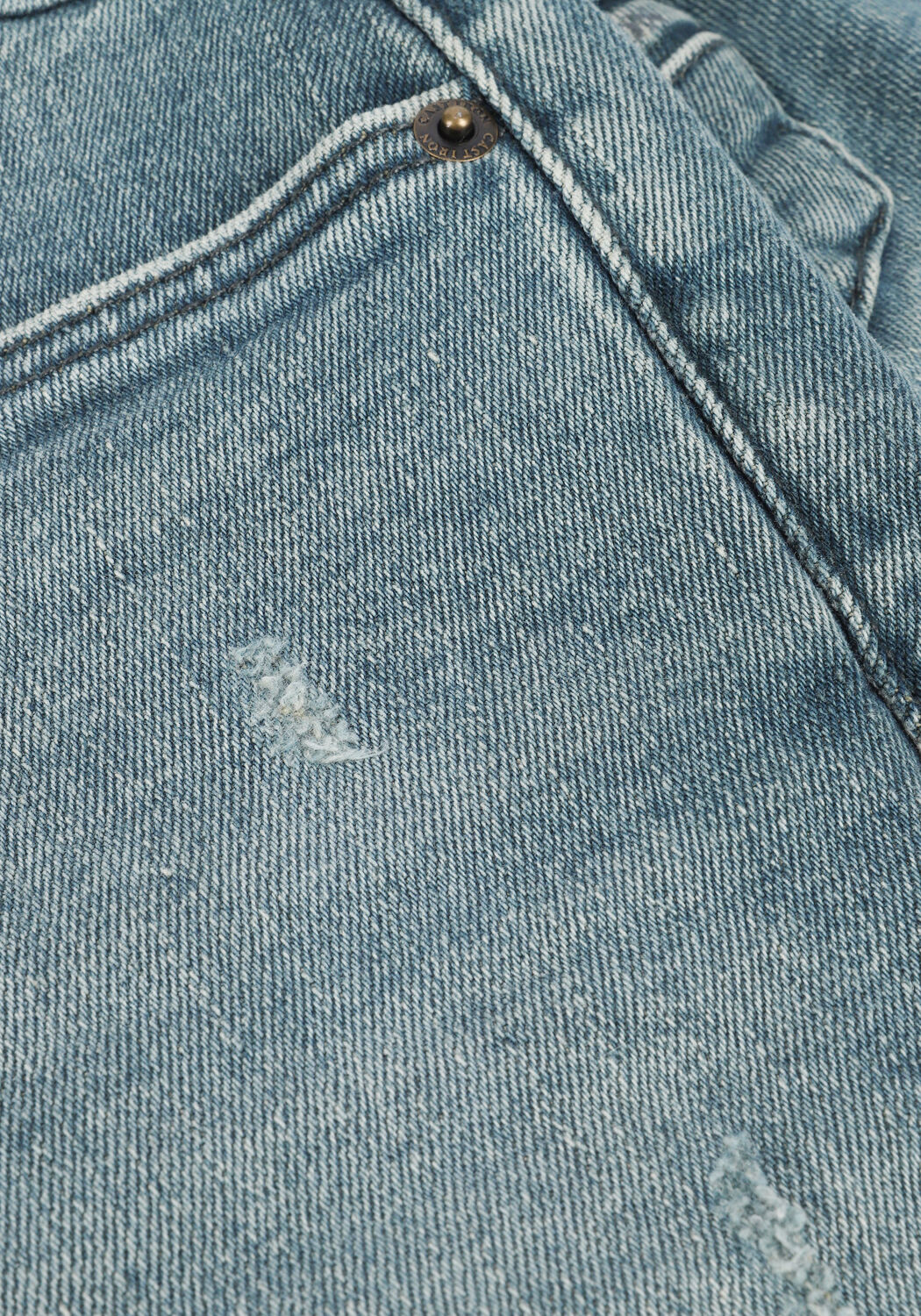 Blaue CAST IRON Jeans RISER SHORTS GREEN CAST - large