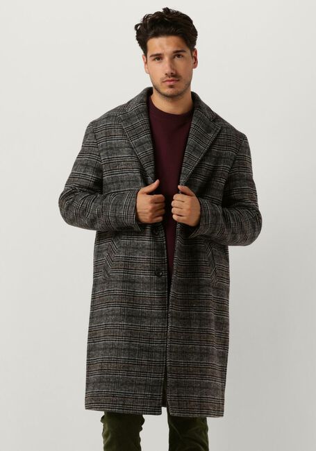 Graue SCOTCH & SODA Mäntel HAIRY BOUCLE OVERCOAT - large