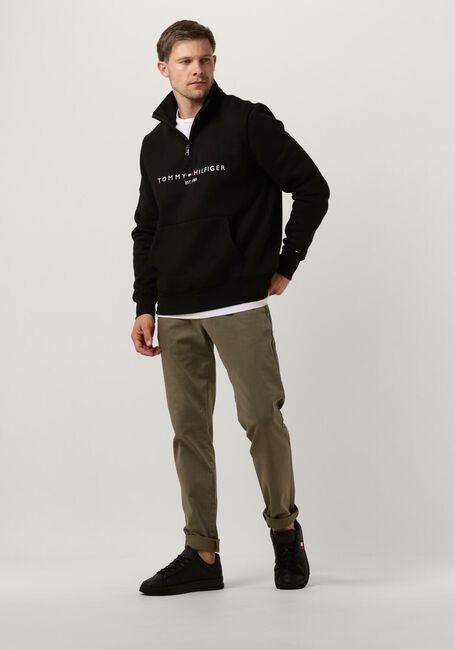 Schwarze TOMMY HILFIGER Sweatshirt TOMMY LOGO MOCKNECK - large