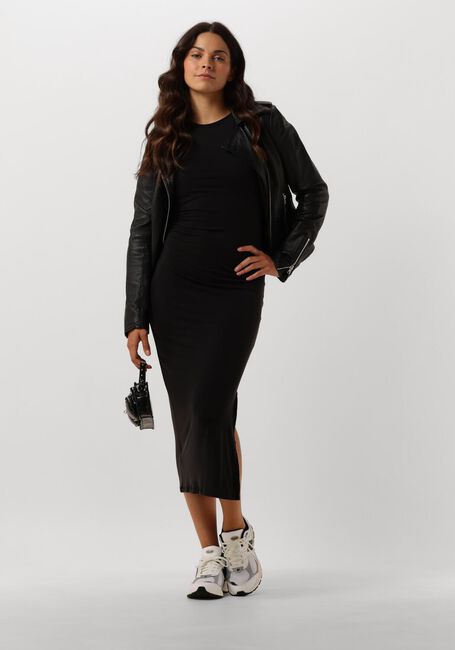 Schwarze CALVIN KLEIN Midikleid MODAL DETAIL DRESS - large