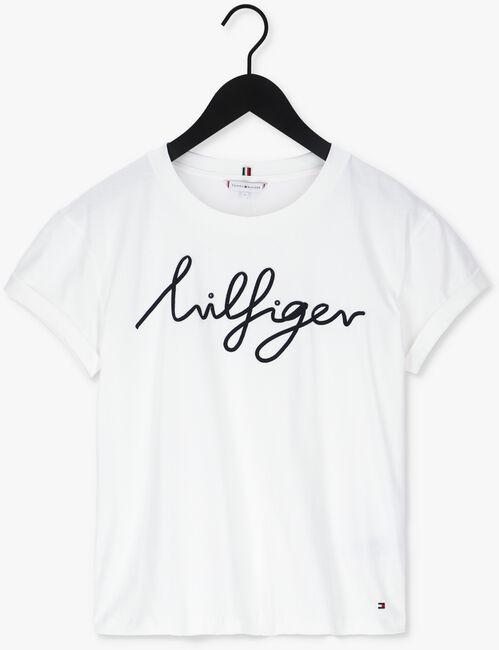 Weiße TOMMY HILFIGER T-shirt RLX HILFIGER SCRIPT C-NK - large