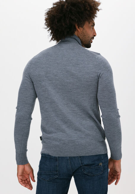 Graue CALVIN KLEIN Rollkragenpullover SUPERIOR WOOL TURTLE NK SWEATE - large