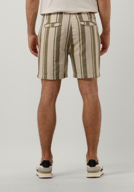 Grüne CAST IRON Kurze Hose CHINO SHORTS LINEN STRIPE - large