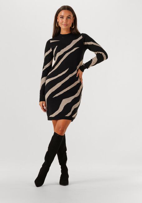 Mehrfarbige/Bunte OBJECT Minikleid OBJRAY L/S KNIT DRESS AOP - large