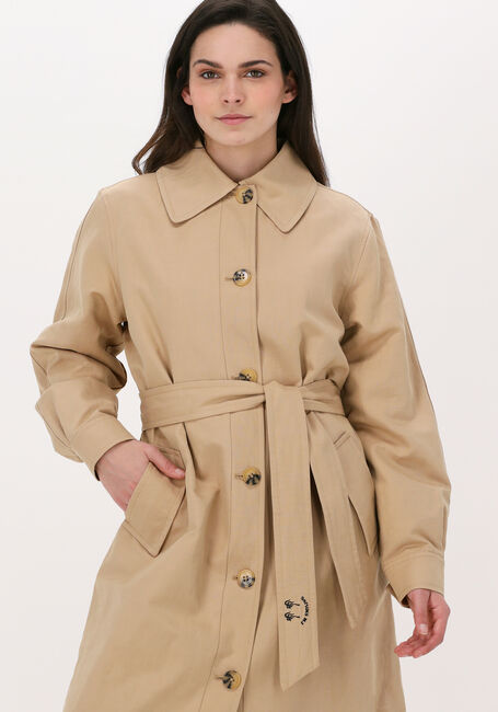 Camelfarbene SCOTCH & SODA  BELTED REVERSIBLE THROW-ON COAT - large