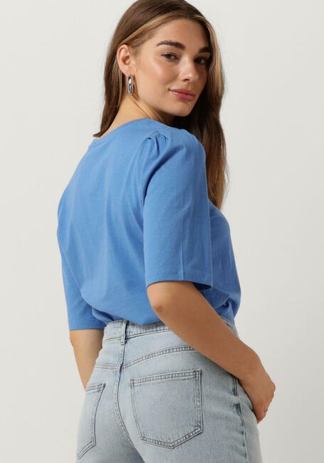 Blaue MSCH COPENHAGEN T-shirt MSCHBETTIA ORGANIC PUFF TEE - large