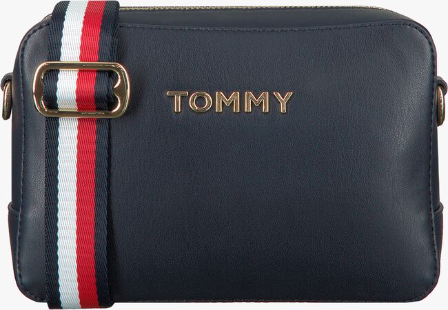 Blaue TOMMY HILFIGER Umhängetasche ICONIC TOMMY CROSSOVER - large