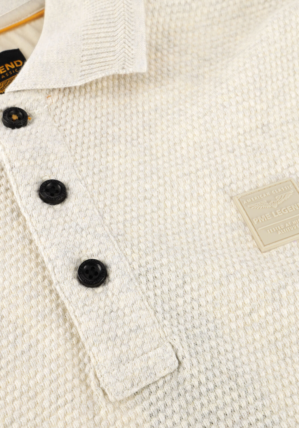 Beige PME LEGEND Polo-Shirt POPCORN JERSEY - large
