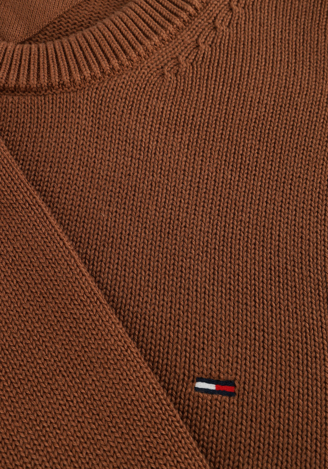 Braune TOMMY JEANS Pullover TJM SLIM ESS SWEATER EXTS - large